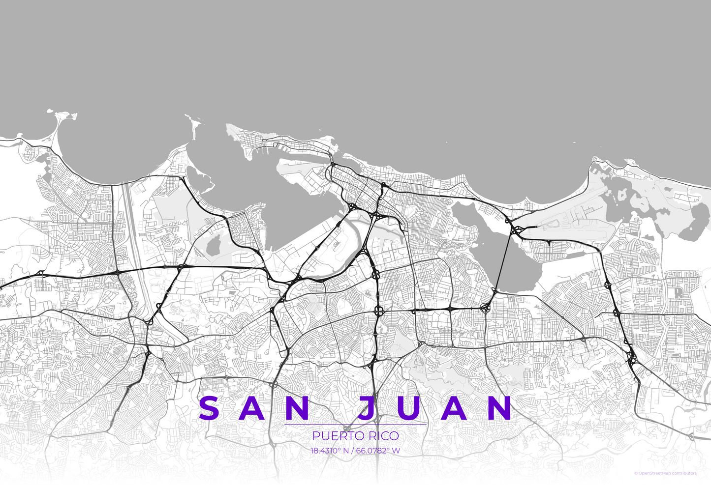 San Juan — Contrast Zones Map Print
