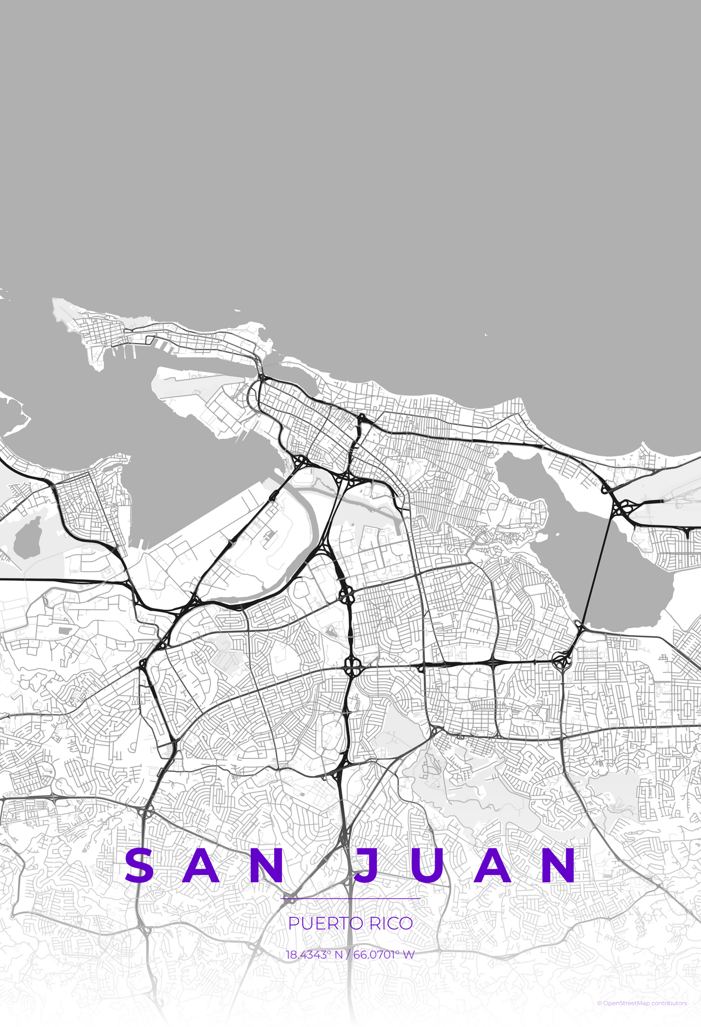 San Juan — Contrast Zones Map Print