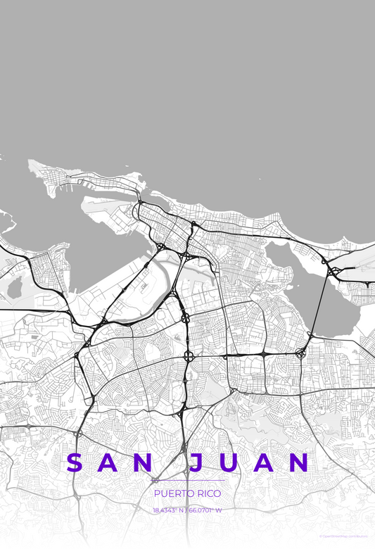 San Juan — Contrast Zones Map Print